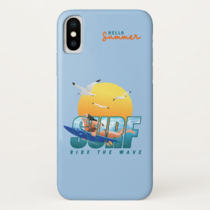 The Surfer Rides the Wave   (F) iPhone X Case