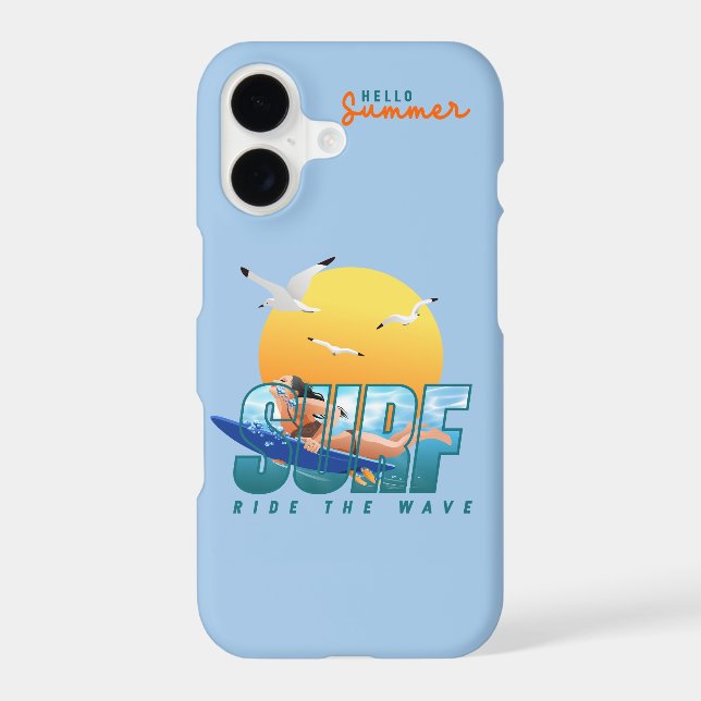 The Surfer Rides the Wave | (F) Iphone Case (Back)