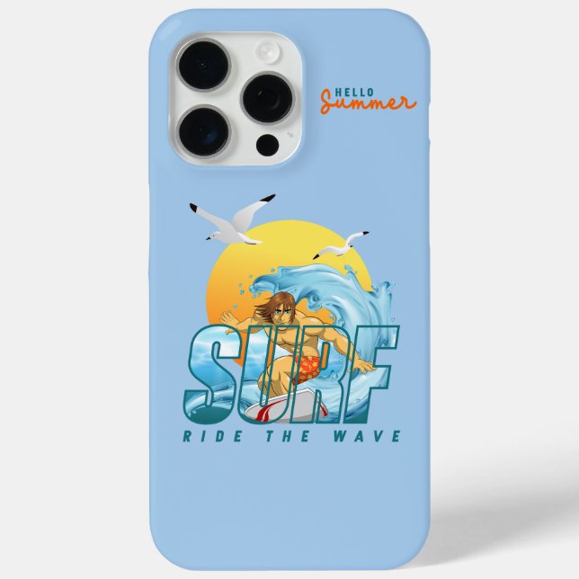 The Surfer Rides the Wave | (M) Case-Mate iPhone Case (Back)
