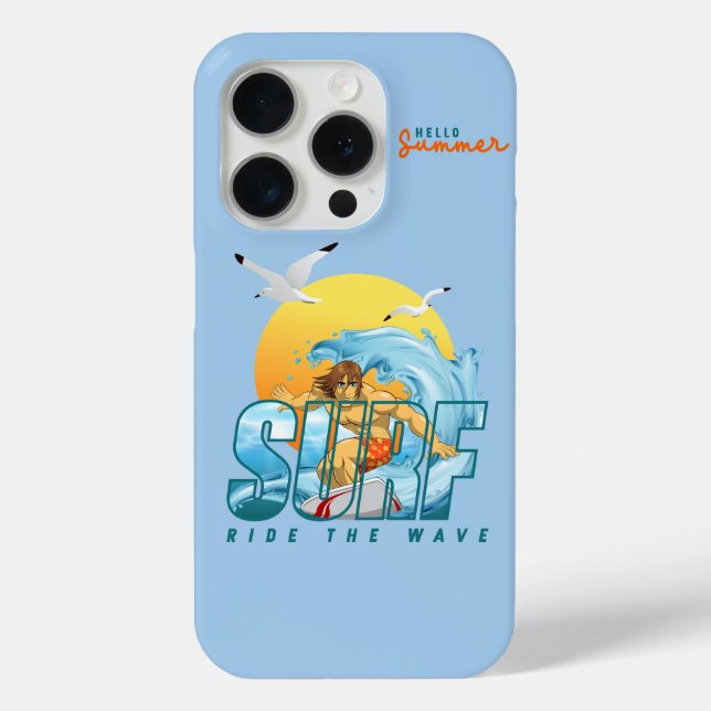 The Surfer Rides the Wave | (M) Case-Mate iPhone Case (Back)