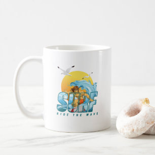 The Surfer Rides the Wave   (M) Classic Mug #11