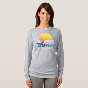 The Surfer Rides the Wave Women Long Sleeve T-Shirt