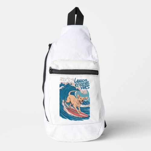 The Surfing Labrador Retriever Pup Sling Bag