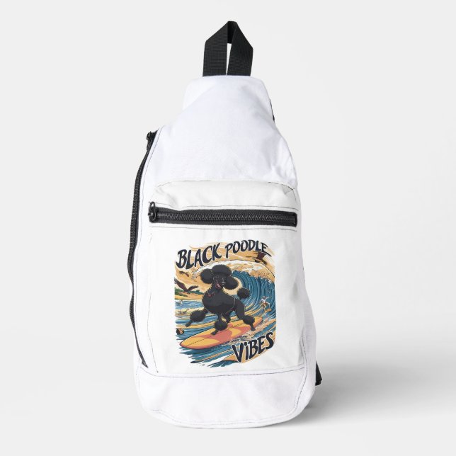The Surfing Poodle Sling Bag (Front)