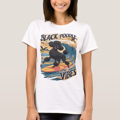 The Surfing Poodle T_Shirt