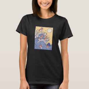 The Surfing Wave Corgi Kanagawa Big Wave Corgi Sur T-Shirt