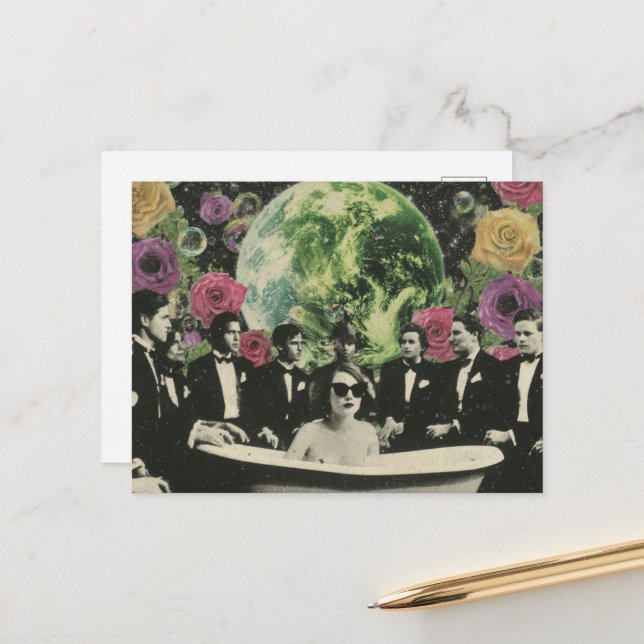 The Surreal Bathtub Viewers Postcard (Front/Back In Situ)