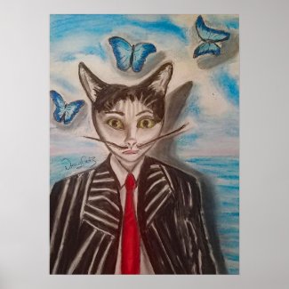 The Surrealist Cat Poster