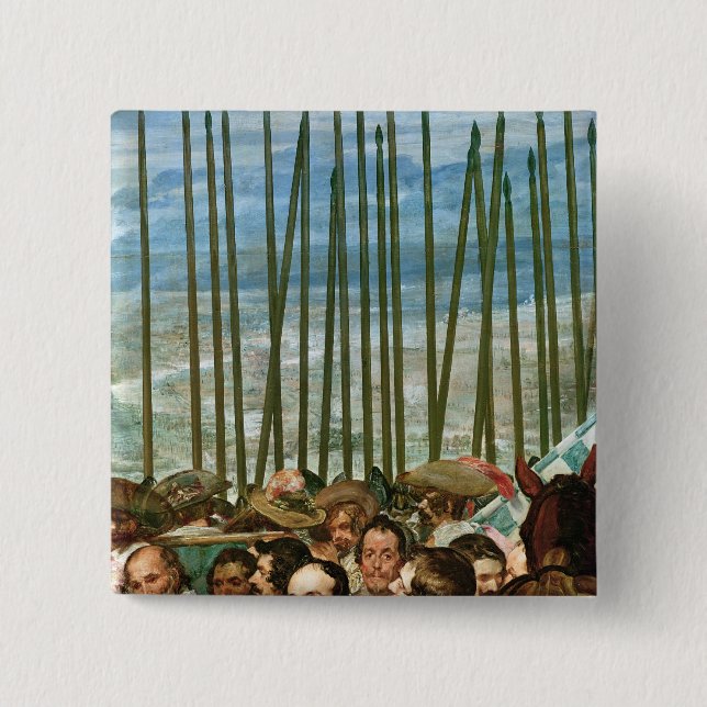 The Surrender of Breda,detail of soldiers Pinback Button (Front)