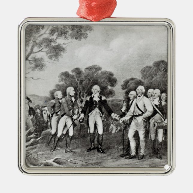 The Surrender of General Burgoyne Saratoga Metal Ornament (Front)