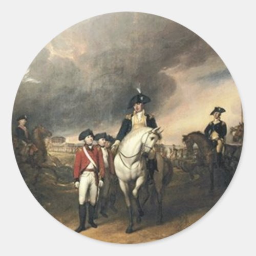 The Surrender of Lord Cornwallis at Yorktown John Classic Round Sticker