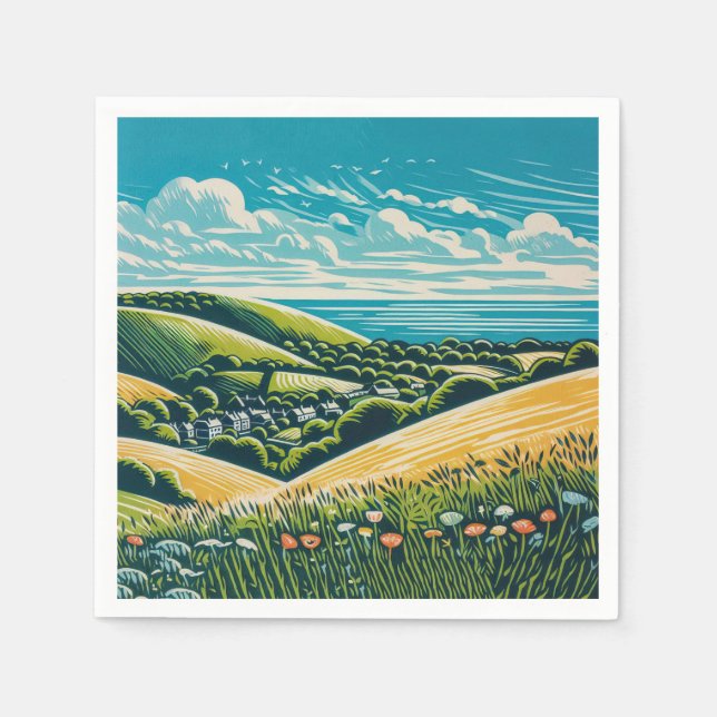 The Sussex Downs Napkins (Front)