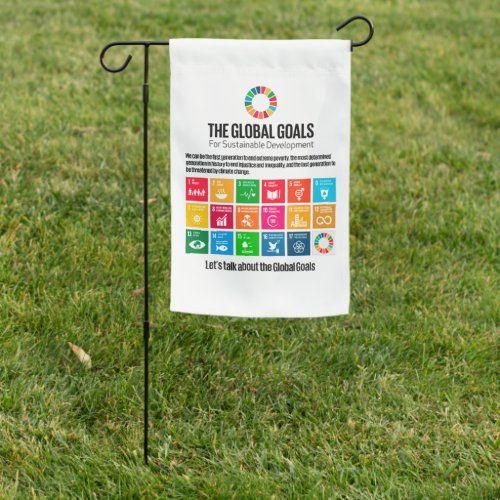 The Sustainable Development Goals 17 UN SDGs 2030 Garden Flag