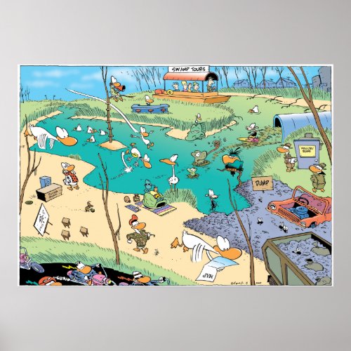The Swamp Birds Eye View Poster
