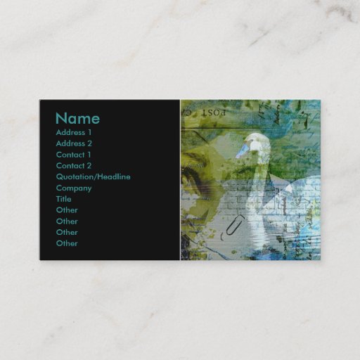 Customizable The Swan Business Card Templates