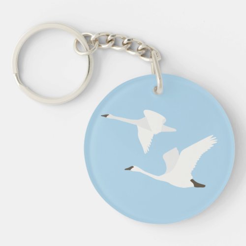 The Swan Color Block Keychain