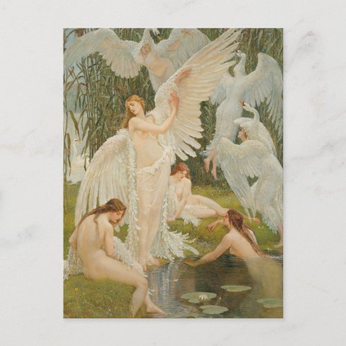 The Swan Maidens by Walter Crane Postcard