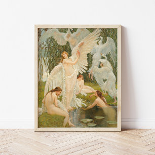 The Swan Maidens Walter Crane Poster