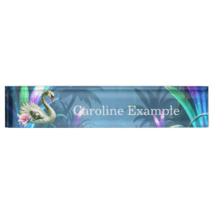The Swan of Forgotten Waters. Desk Name Plate