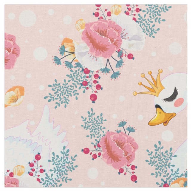 The Swan Princess in Pink Fabric (Close Up)