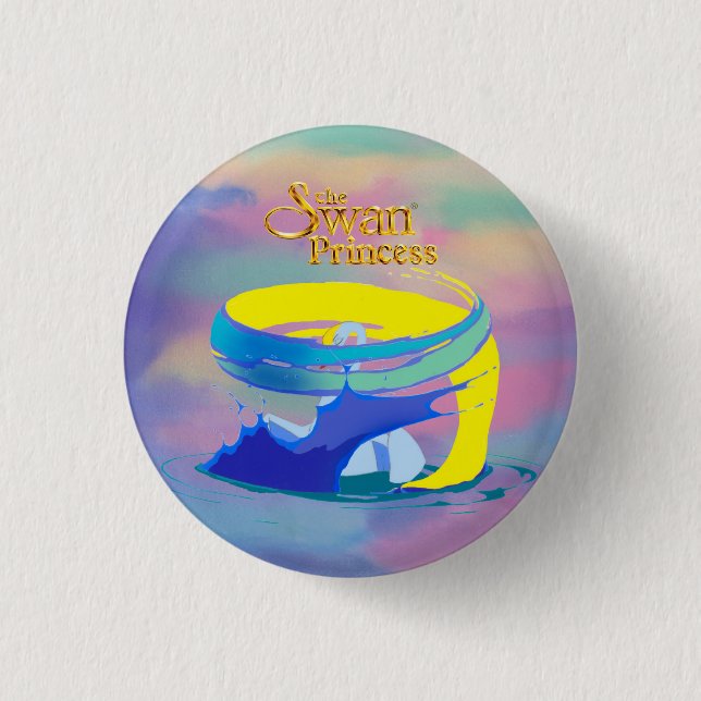 The Swan Princess Odette as swan button (Front)