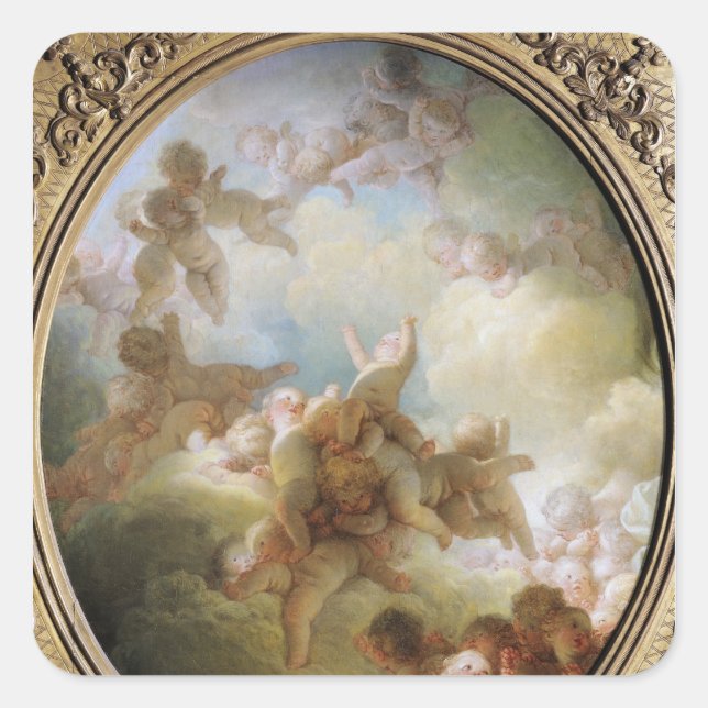 The Swarm of Cupids, c.1767 Square Sticker (Front)