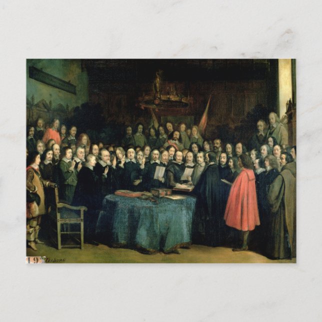 The Swearing of the Oath of Ratification Postcard (Front)