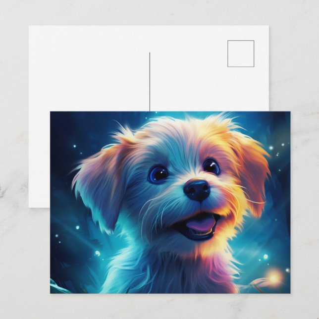 The Sweet and Cuddly Pup Postcard (Front/Back)
