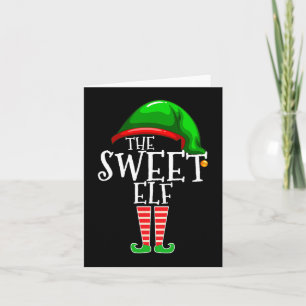 The sweet elf family matching group christmas gift card