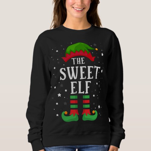 The Sweet Elf Matching Family Group Christmas Elf Sweatshirt
