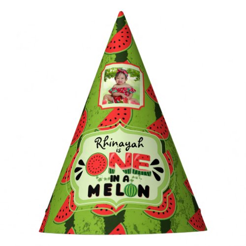 The Sweet ONE First Birthday Watermelon Photo Party Hat