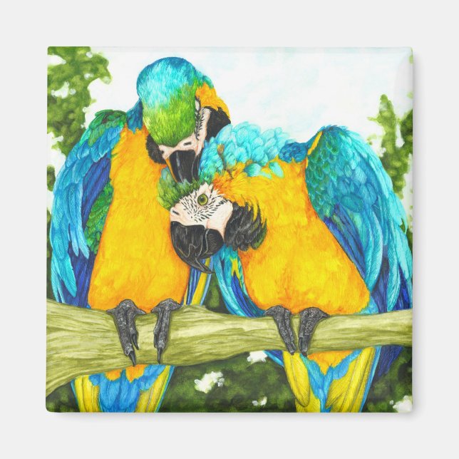 The Sweet Spot - Blue & Gold Macaws Magnet (Front)