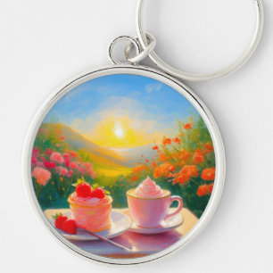The Sweetest Afternoon of the Day Keychain
