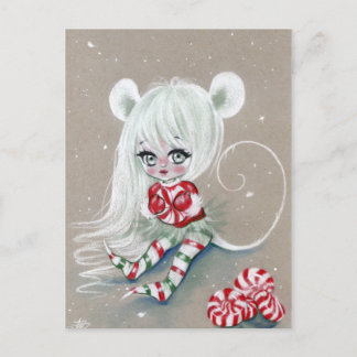 The sweetest christmas mouse with Candy card