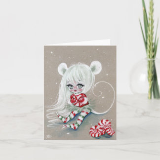 The sweetest christmas mouse with candy card