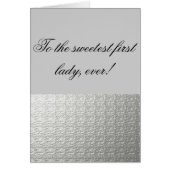 The sweetest first lady (Front)