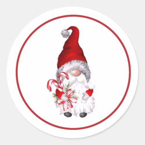 The Sweetest Gnome Christmas Classic Round Sticker
