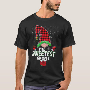 The Sweetest Gnome Matching Family Christmas Pajam T-Shirt