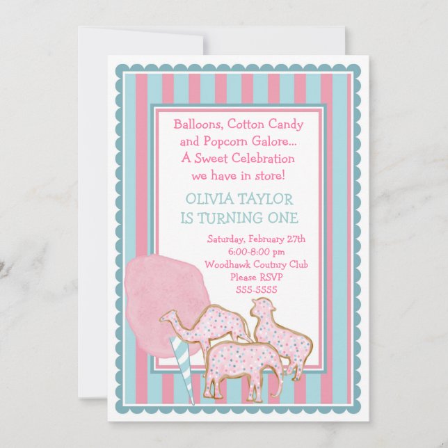 The Sweetest Little Circus Invitation (Front)