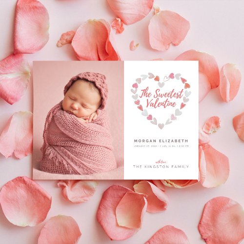 The Sweetest Valentine Birth Announcement