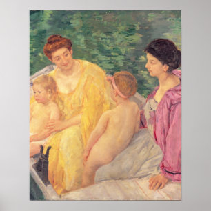 The Swim or Two Mothers & Their Children on a Poster