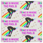 THE SWIMMER IS ALWAYS READY FOR THE POOL FABRIC