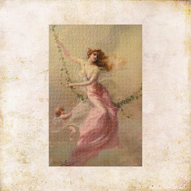 "The Swing" by Edouard Bisson Pre-Raphaelite  Jigsaw Puzzle ("The Swing" by Edouard Bisson Pre-Raphaelite Jigsaw Puzzle)