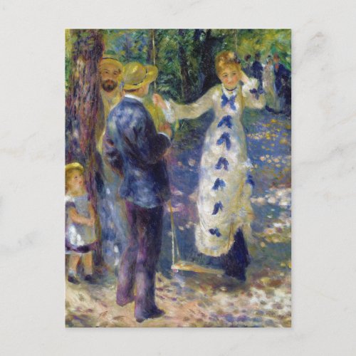 The Swing by Renoir _ Colorful Impressionist Art Postcard