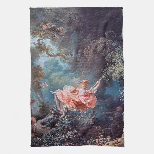 The Swing, Fragonard Kitchen Towel (Vertical)