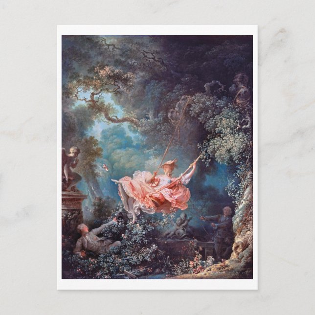 The Swing, Fragonard Postcard (Front)