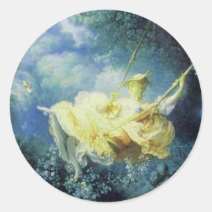 THE SWING green blue yellow Classic Round Sticker