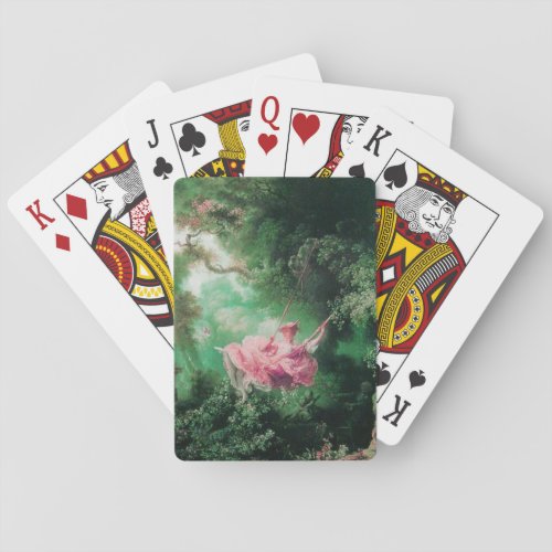 THE SWING green pink Playing Cards
