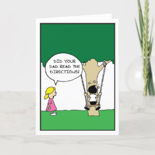 The Swing - Half Baked Comics by Rick Ellis Thank You Card