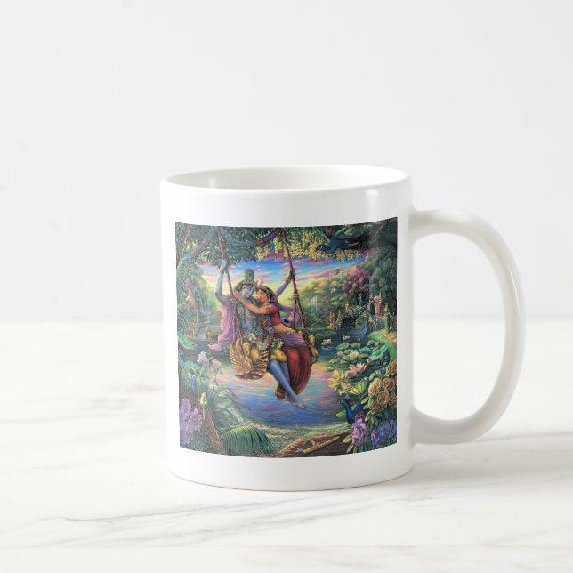 The Swing Pastime - Radha and Krishna Coffee Mug (Right)
